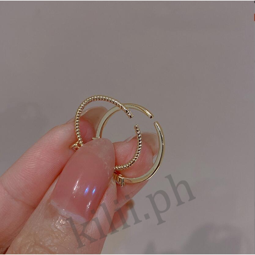 Nhẫn kilii Mặt Trái Tim Đính Đá Pha Lê 2 Trong 1