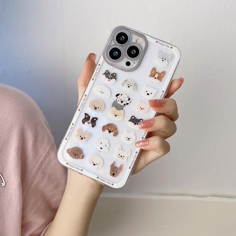 Ốp Điện Thoại TPU Silicon Mềm Chống Sốc Chống Bụi Hình Chú Cún Cho IPhone Case 13 11 12 Pro Max 7 8 Plus X XR XSMAX