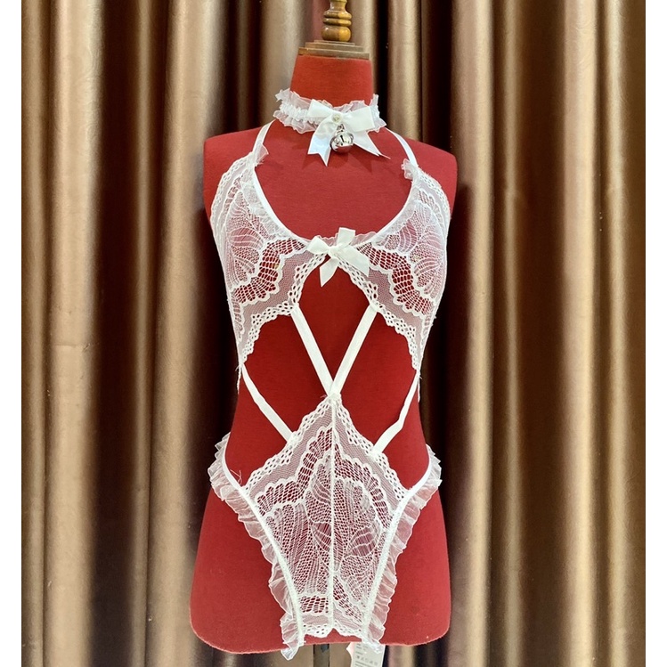 Bộ Đồ Ngủ Ren Dây Gợi Cảm Nóng Bỏng Cám Dỗ MS8298 [CWEAR.SEXY_ĐỒ NGỦ &amp; NỘI Y CAO CẤP]