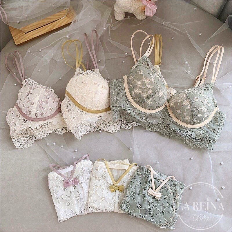 BỘ QUẦN ÁO LÓT ren LA REINA BRA - LRSB005 thiết kế mút mỏng với gọng nâng ngực nhẹ nhàng