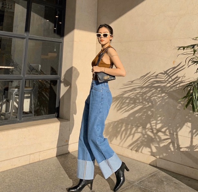 Quần jeans nữ xắn lai chất loại 1