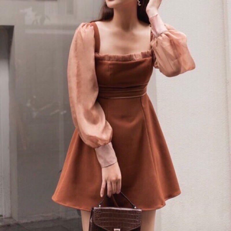 ❤️ĐẦM CỔ U TAY VOAN XOÈ CỰC SANG❤️