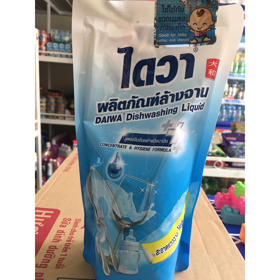 Combo 3 túi Nước rửa chén bát đậm đặc Daiwa 500ml - không mùi ✅ Văn Dịu ✅ Văn Dịu