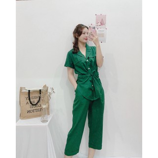 SET LILEN ÁO VEST TAY NGẮN+QUẦN LỬNG-hình thật shop chụp