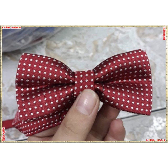 <TH>Nơ chú rể chấm bi may đẹp
