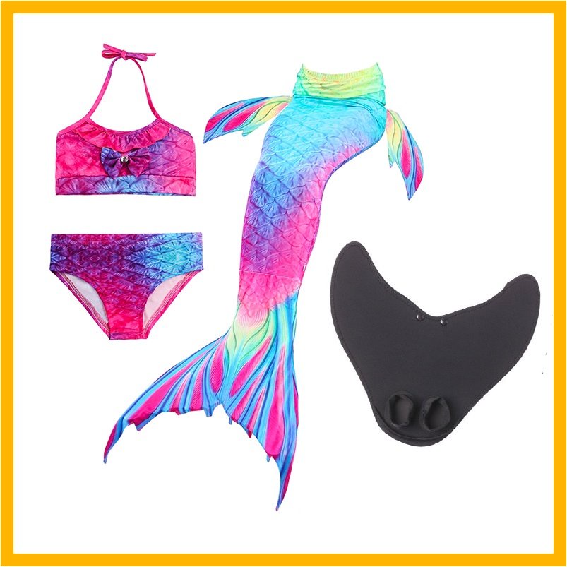 Nàng tiên cá cho bé gái quần áo tắm bikini hóa trang đi biển siêu xinh E141