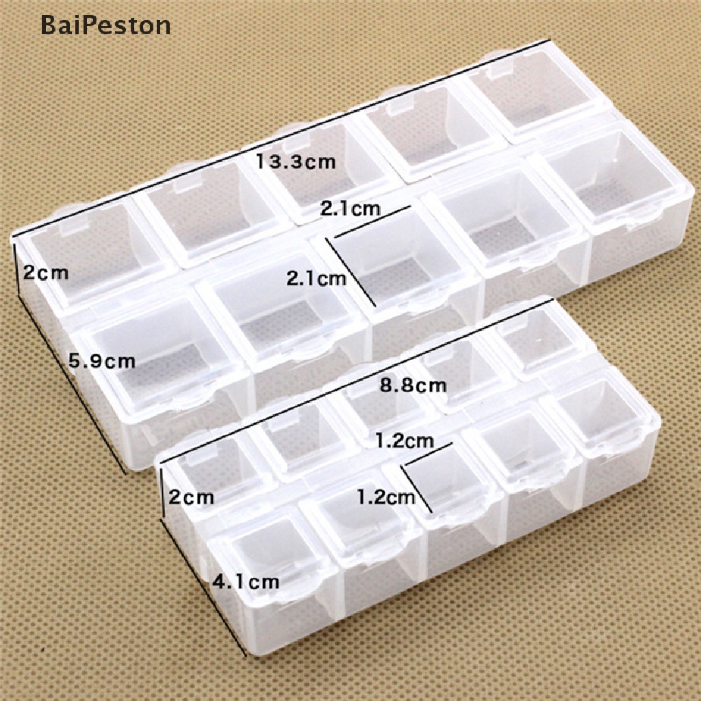 1 Hộp Đựng Thuốc 10 Ngăn Nhiều Màu Sắc ♨Nóng Bỏng