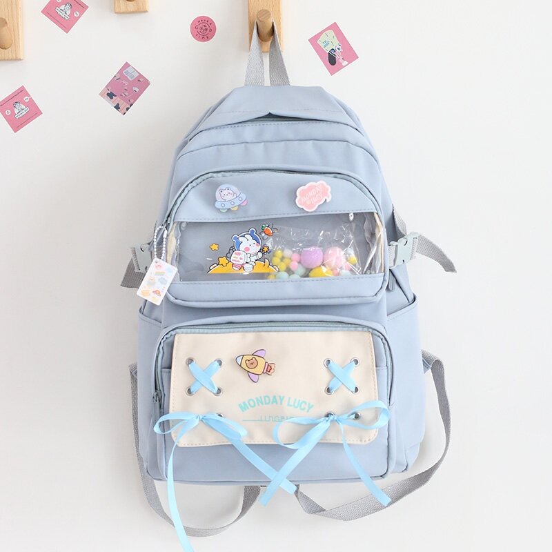 Balo Ulzzang Balo Đi Học Niko cột nơ BL49