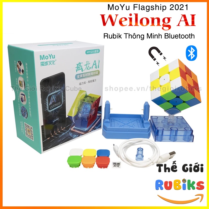 MoYu Weilong AI 3x3 Rubik Thông Minh Có Nam Châm Bluetooth Smart Cube.