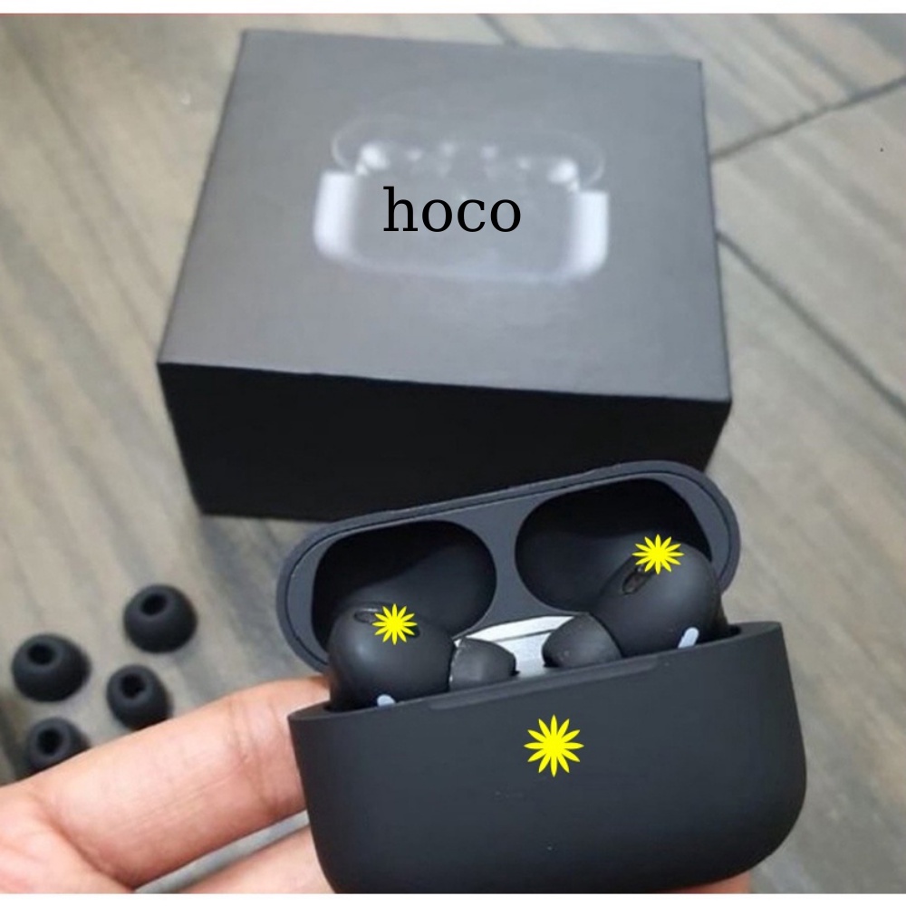 Tai nghe bluetooth Hoco pro đen nhám  TWS âm thanh hay bass khỏe treble rời dùng cho cả ios và androi