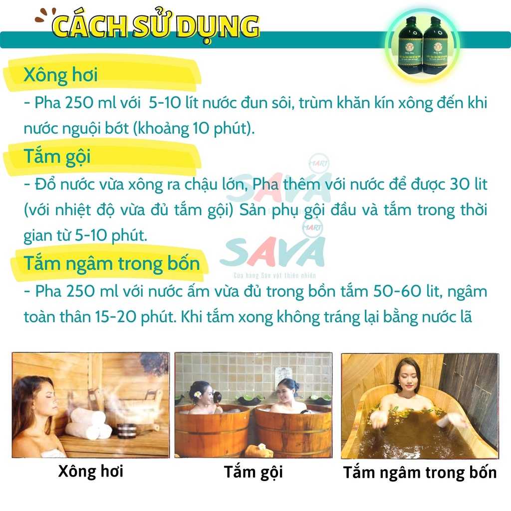 Nước tắm thảo dược Dao Đỏ sau sinh phục hồi sức khỏe phụ nữ sau sinh hiệu quả 100% tiện dụng chai 500ml