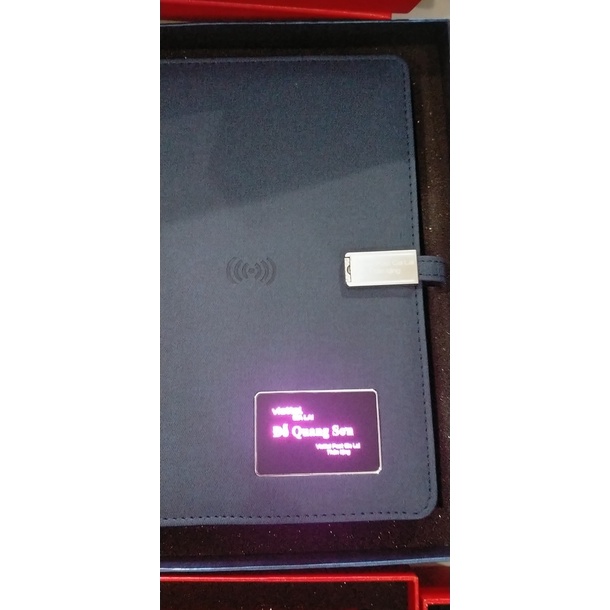 Sổ sạc dự phòng không dây đa năng khắc logo theo yêu cầu