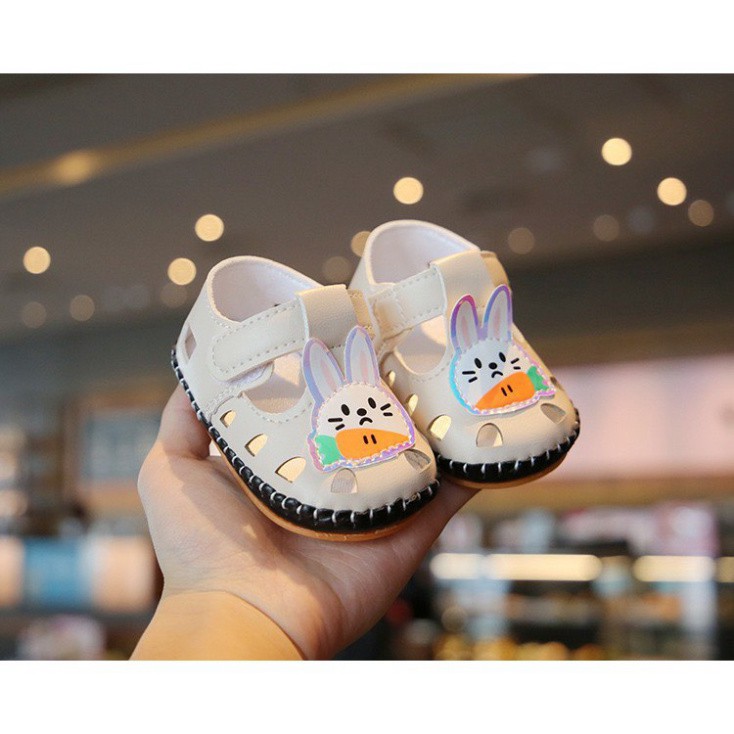 Giày sandal tập đi cao cấp cho bé da mềm đế chống trơn hình ngộ nghĩnh (A-85)