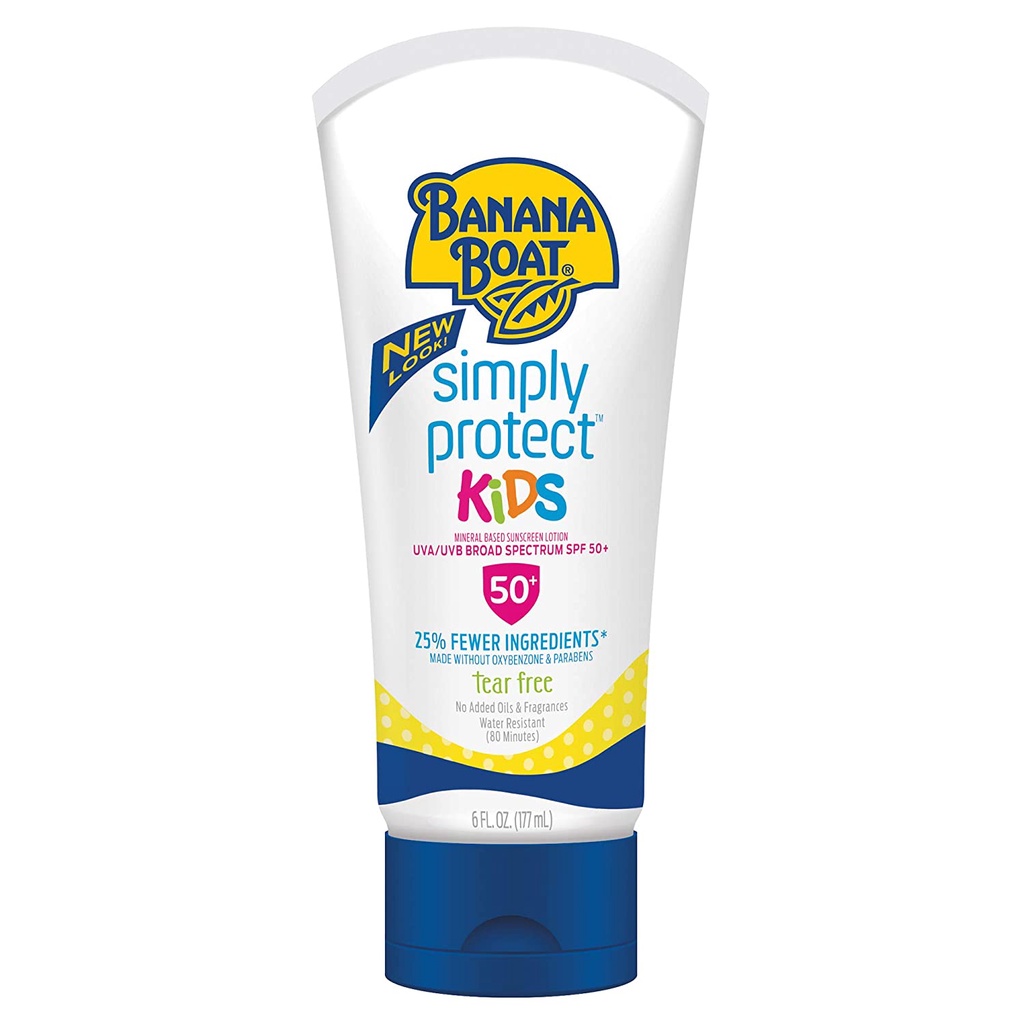 Kem chống nắng cho trẻ em Banana Boat Simply Protect Mineral-Based Sunscreen Lotion for Kids 177ml thumbnail