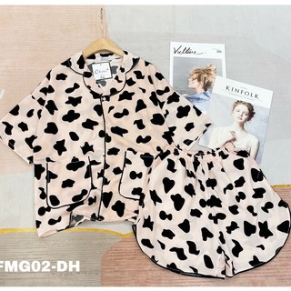 Bộ ngủ Pijama cộc BÒ SỮA lụa Mango siêu mềm mát hot hit (nhiều mẫu)