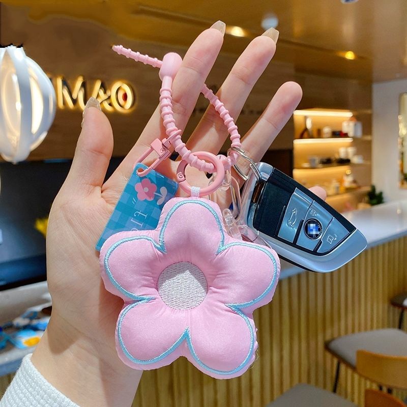 Móc Chìa Khóa Xe Hơi Bằng Vải Hoa Xinh Xắn