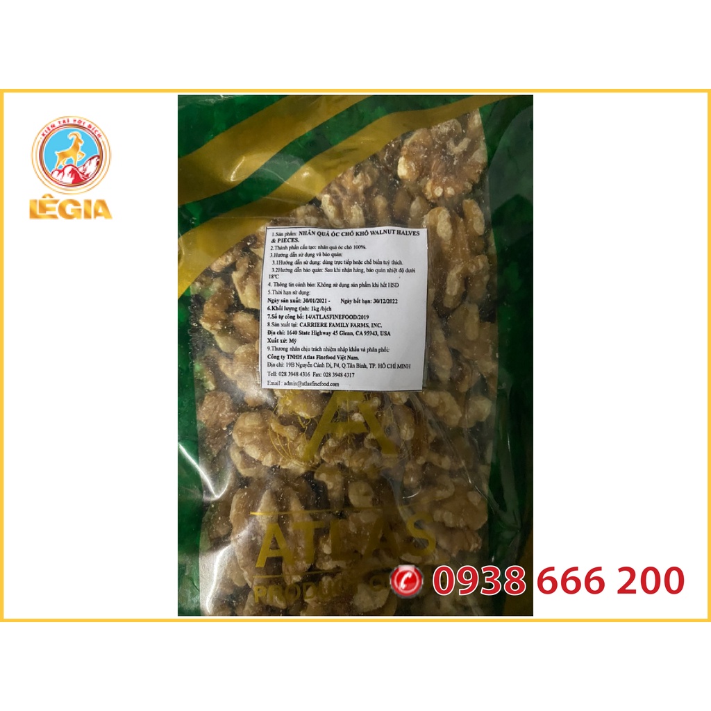 Hạt Óc Chó Bóc Vỏ Cao Cấp Nhập Khẩu 1kg