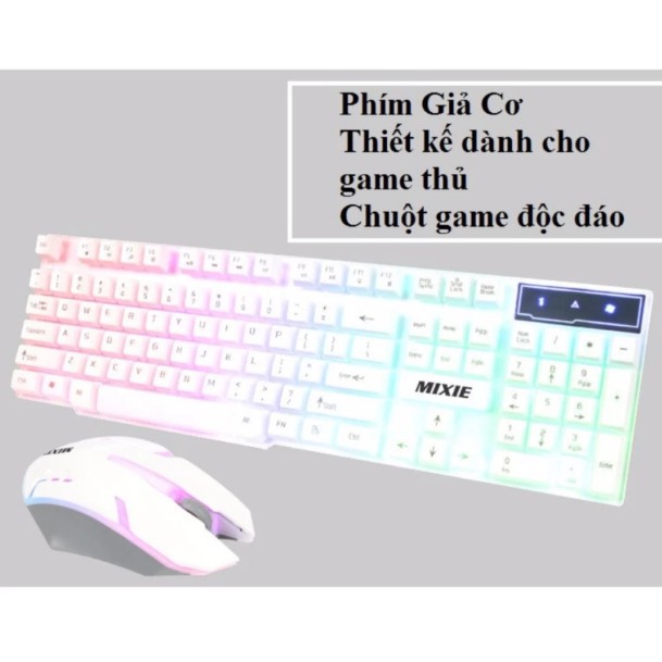 Bộ bàn phím giả cơ và chuột chuyên Game MIXIE X90 - Có led màu đen + tặng bàn di chuột