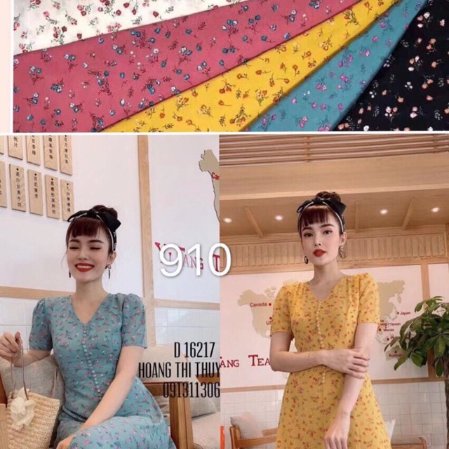 Váy hoa nhí màu trắng