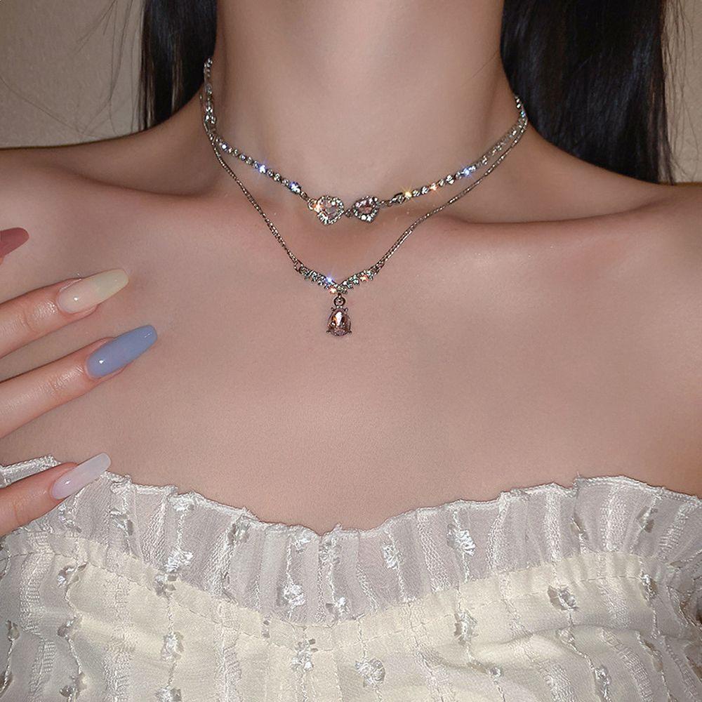 Vòng Cổ Choker Mặt Hình Giọt Nước / Trái Tim Thời Trang Cổ Điển Thanh Lịch Dành Cho Bạn Nữ VANES1