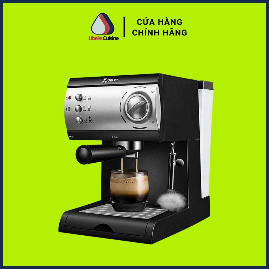 Máy pha cà phê Donlim KF6001 chuẩn Espresso, Máy pha cafe mini cho hộ gia đình và văn phòng