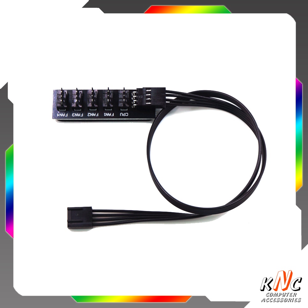 Bộ Hub Mini Chia Cổng CPU Fan 4Pin PWM Ra 5 Chân Cắm Điều Tốc.