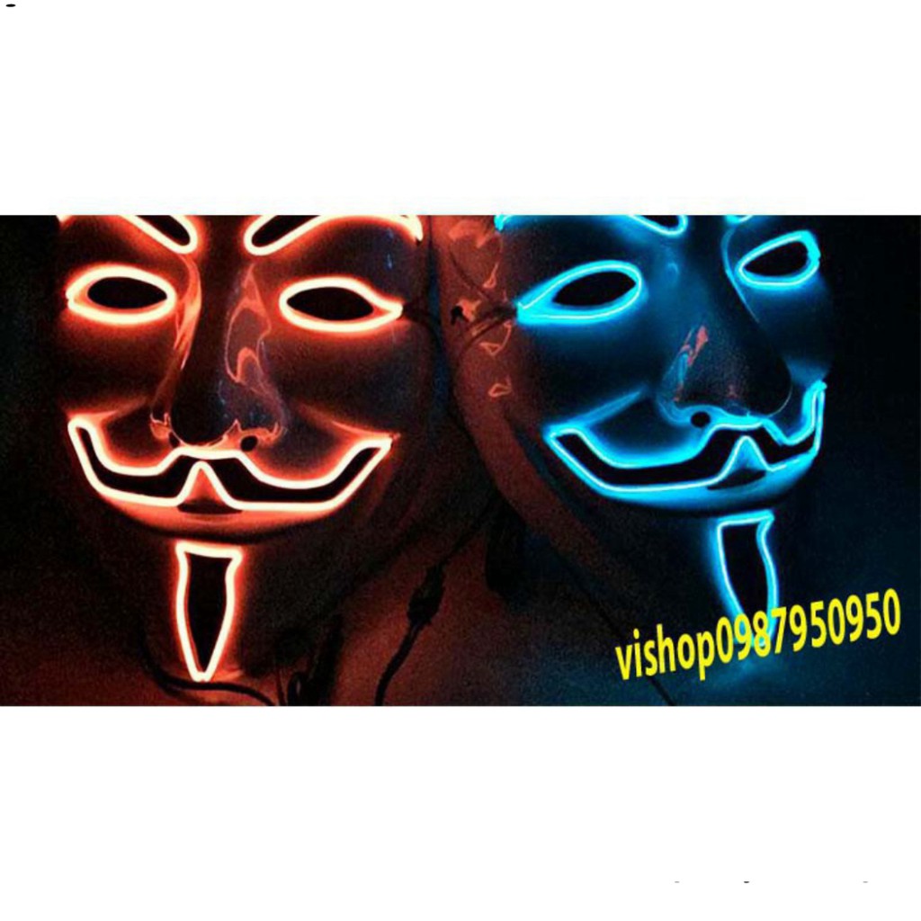 MẶT NẠ HÓA TRANG HACKER anonymous đèn led viền cao cấp chính hãng mã JE1024 Fmã IL