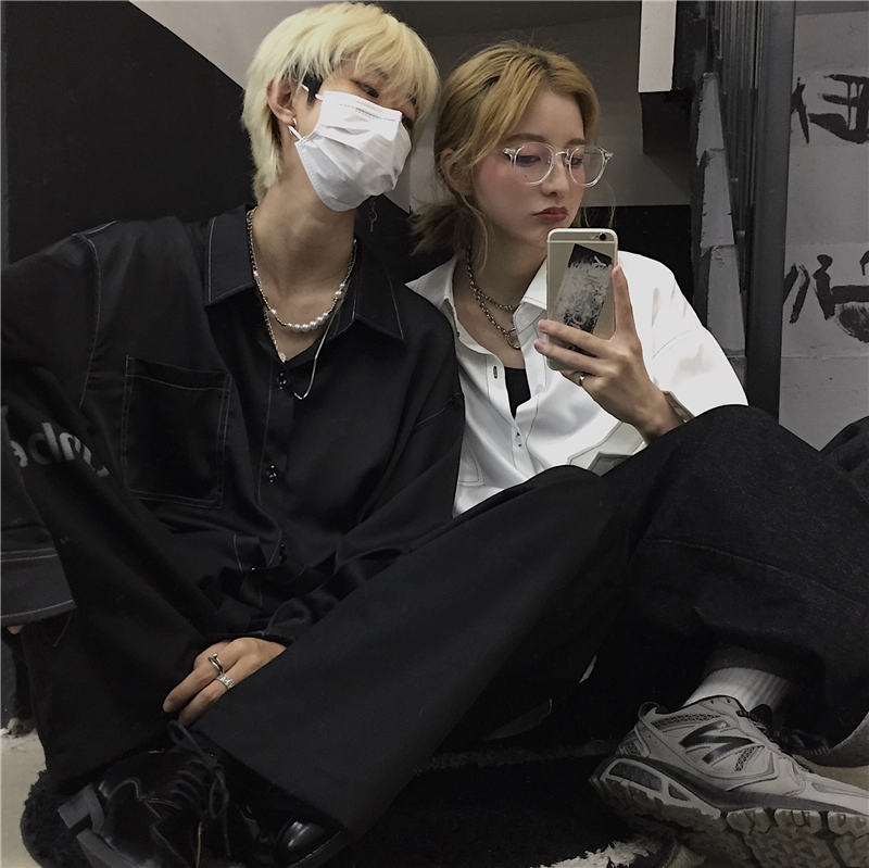 Áo Sơ Mi Dài Tay Trơn Màu Xinh Xắn Theo Phong Cách Hàn Quốc 22817 | BigBuy360 - bigbuy360.vn