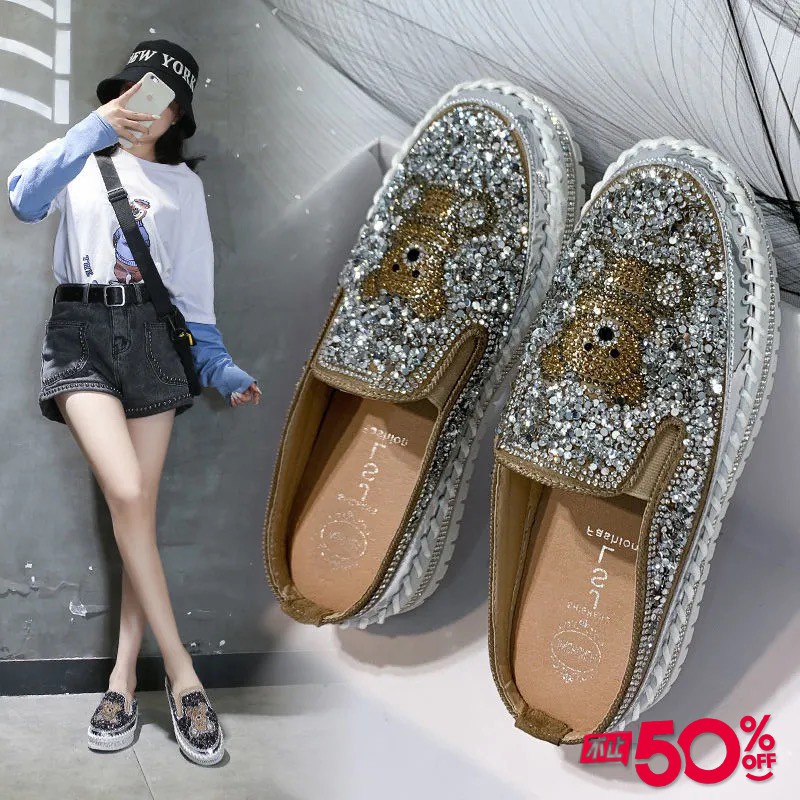 Giày Lười Đính Đá Thời Trang Dành Cho Nữ 528 Liu + | BigBuy360 - bigbuy360.vn