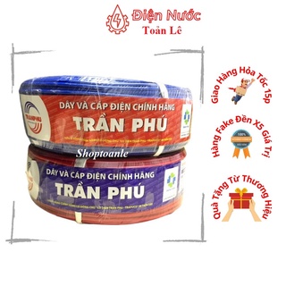 1 mét dây điện lõi đơn bằng đồng 100% trần phú hàng chính hãng từ 1.0mm đến 6.0mm