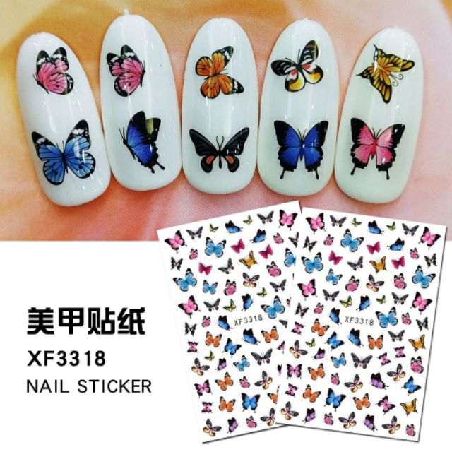 Hình dán sticker nail dán móng mẫu mới 2020