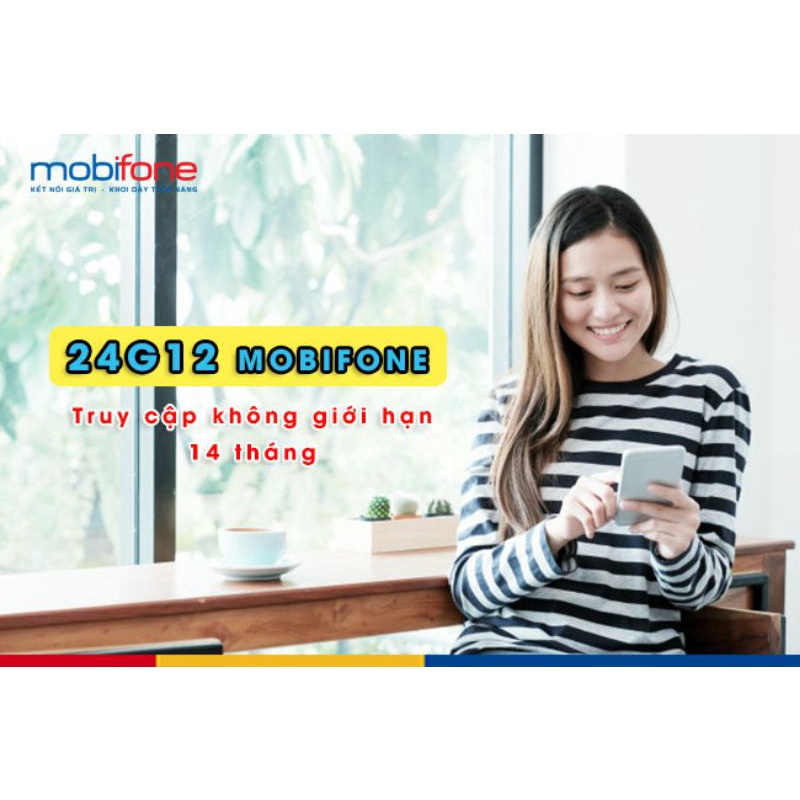 Sim lên mạng full tốc độ truy cập 1 năm.Gói cước 24G12 Mobifone ưu đãi khủng