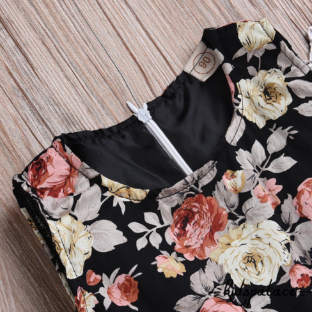 Bộ jumpsuit dài họa tiết hoa xinh xắn cho bé gái