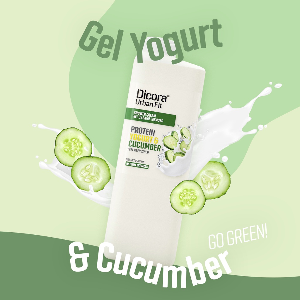 Sữa tắm Dicora Urban Fit Protein Yogurt và chiết xuất Dưa leo 750ml - BioTopcare Official