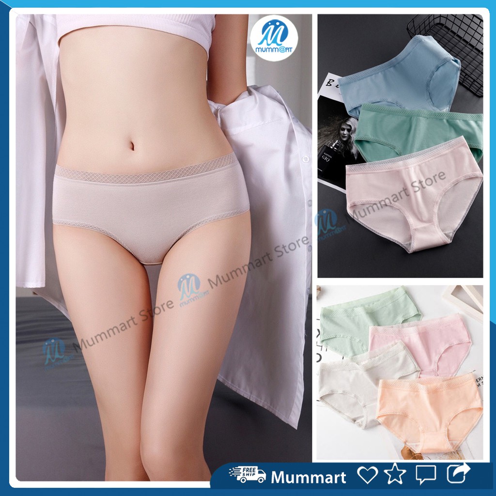 [Có size XXL] Quần lót nữ cotton viền ren, mềm, mịn, mặc ôm và co dãn tốt - Mummart