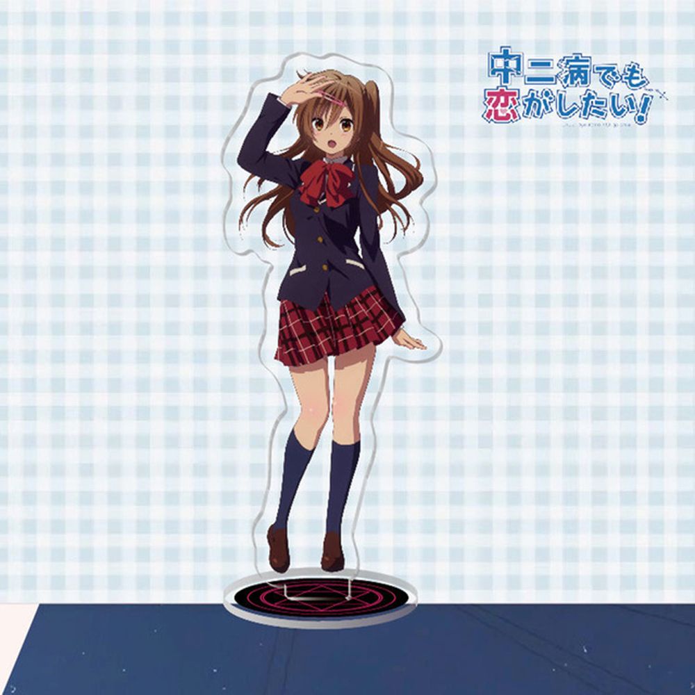 Mô hình nhân vật anime Takanashi Rikka đáng yêu xinh xắn có giá đỡ bằng acrylic