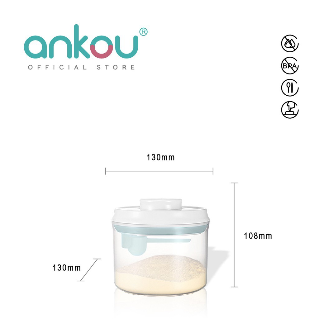 ANKOU Hộp Đựng Sữa Bột Hình Tròn (800Ml) | BigBuy360 - bigbuy360.vn