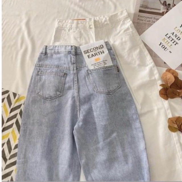 QUẦN BAGGY JEANs NỮ chất kaki lên form chuẩn cực xịn (màu Đen/Trắng/Jean)