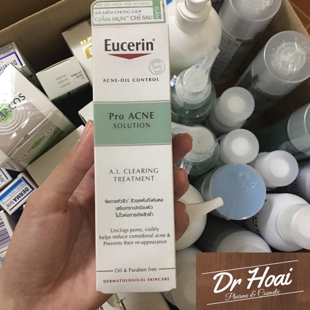 [CHÍNH HÃNG] Kem Hỗ Trợ Giảm Mụn  EUCERIN Pro Acne Solution AI Clearing Treatment 40ml