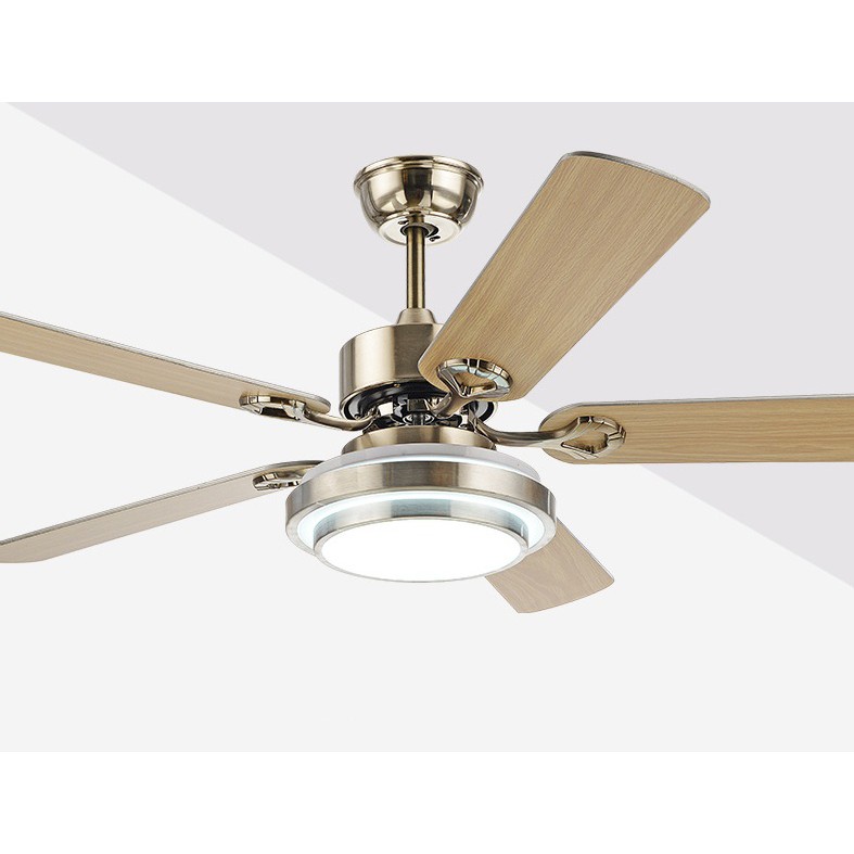 Đèn quạt trần  LUXURY DECORATIVE FAN LAMP Cánh Gỗ 52inch, đèn LED  LDFL52