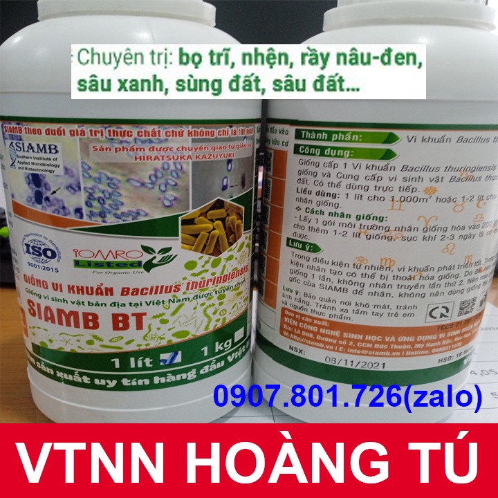 Chế Phẩm Sinh Học SIAMB BT 500ml - Phòng Ngừa Sâu Hại Và Nấm Bệnh Hiệu Quả