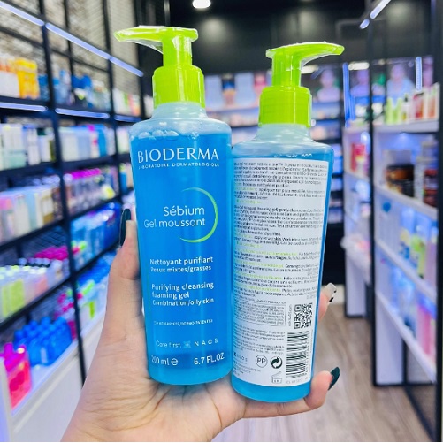 Sữa rửa mặt gel Bioderma cho da hỗn hợp, da dầu sebium gel moussant 200ML