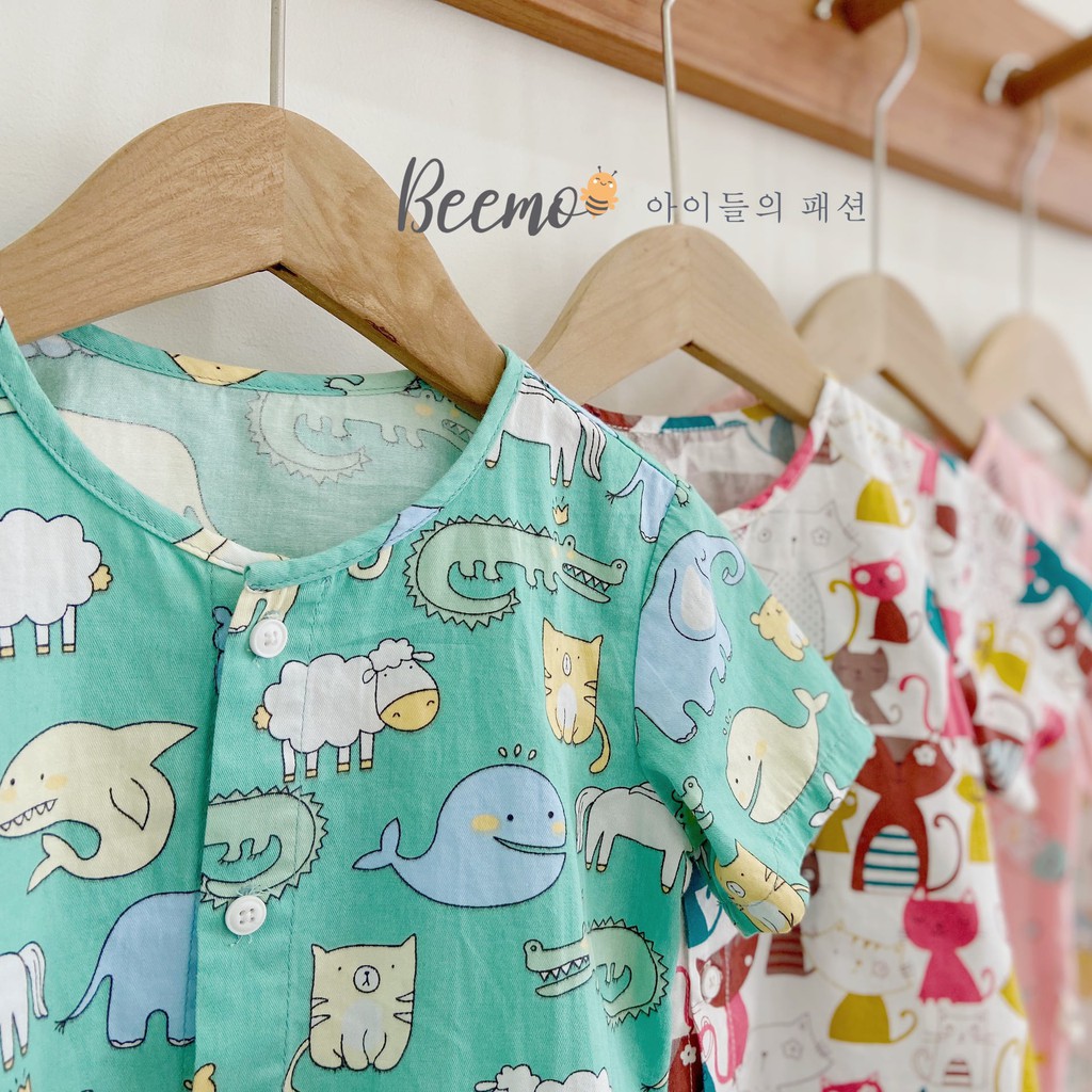 BỘ NGẮN TAY BEEMO NHIỀU HỌA TIẾT DỄ THƯƠNG CHO BÉ TỪ 11-25KG