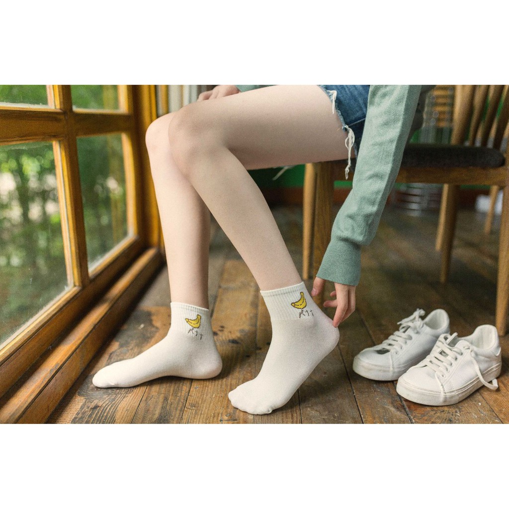 Tất cố cao Bivota Vớ Nữ Cổ Cao Hoa Quả MY SWEET SOCKS T32