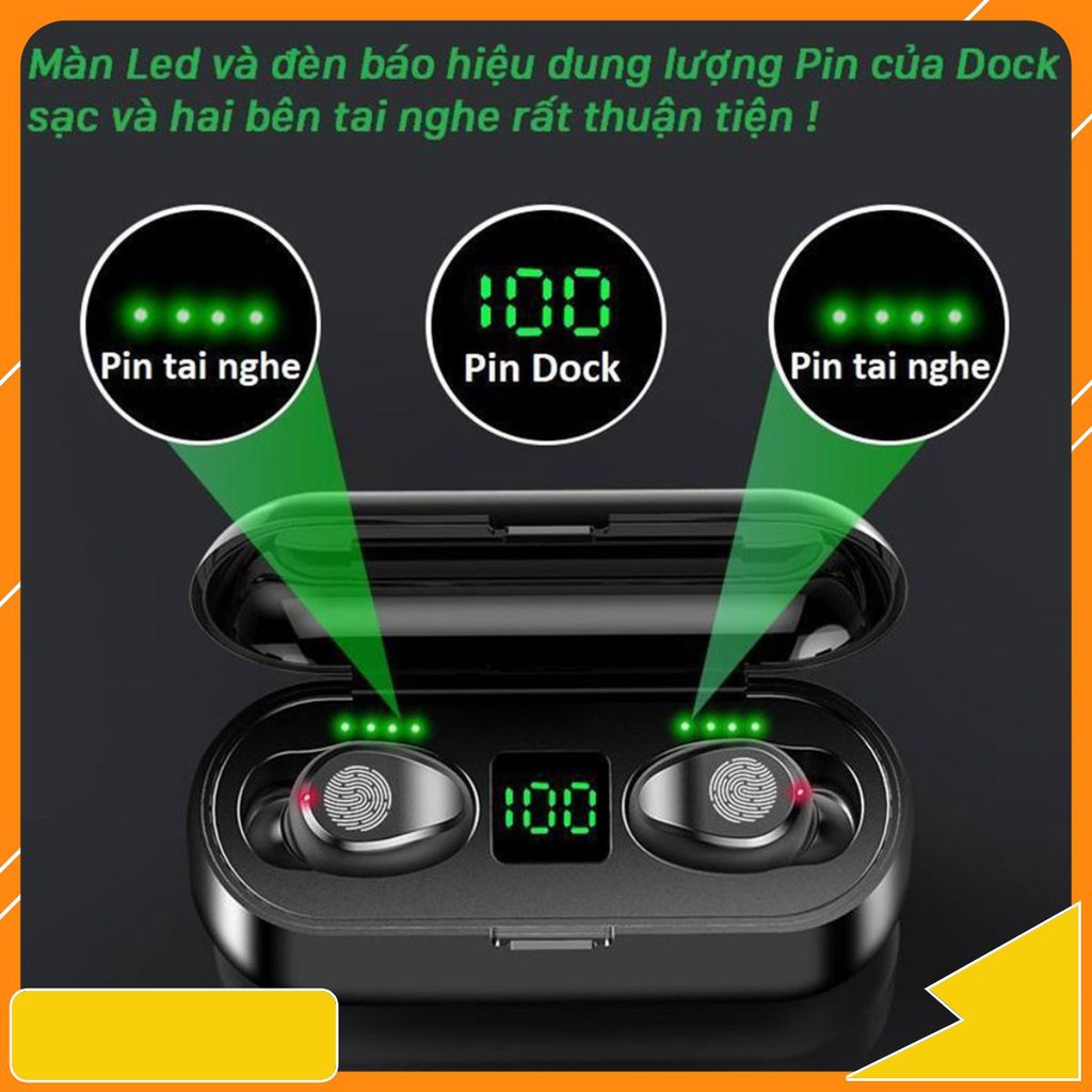 Tai Nghe Bluetooth 5.0 Amoi F9 Không Dây True Wireless Bản Quốc Tế Nút Cảm Ứng Kiêm Sạc Pin Dự Phòng paris01.shop