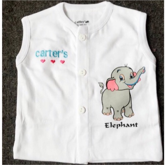Áo gile cotton carter 2 lớp cho bé sơ sinh 1-12 tháng