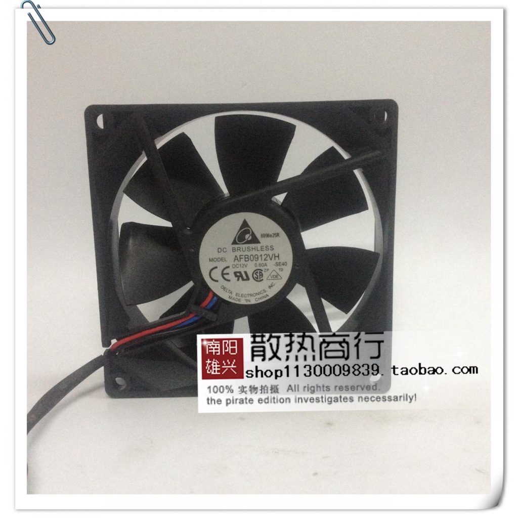 Delta 9CM 9025 12V 0,60A AFB0912VH Máy Hạt Đôi 3 Dây Vỏ Máy Tính Quạt Làm Mát