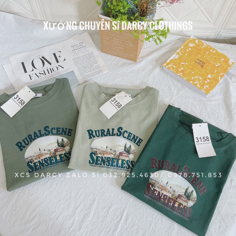 áo thun 3158  FREESHIP  áo thun cotton Rural Scene vintage