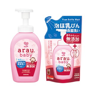 Combo Nước Rửa Bình Thảo Mộc Arau Baby Bình 500ml + Túi 450ml