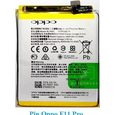 Pin zin cho Oppo F11 Pro BLP697 - 4000mAh